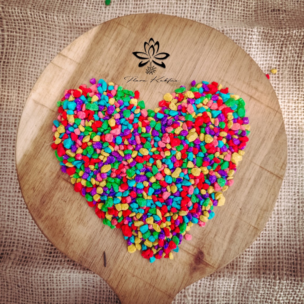 Batu hias zeolit warna untuk kaktus dan sekulen