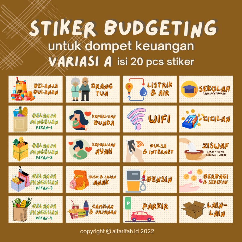 

DOMPET KEUANGAN DAN STIKER BUDGETING