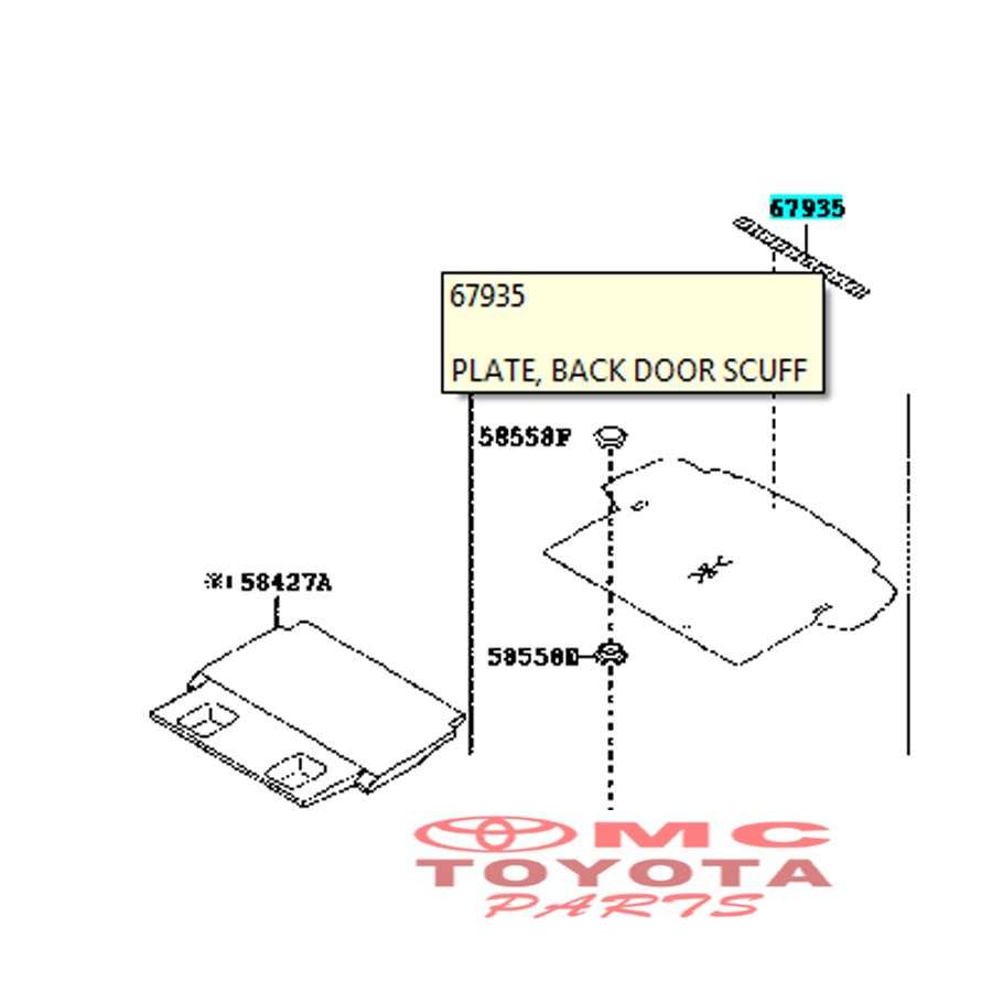 Sill Plate/List Plate/Door Siil Belakang Bagasi Rush 67935-BZ030-E0