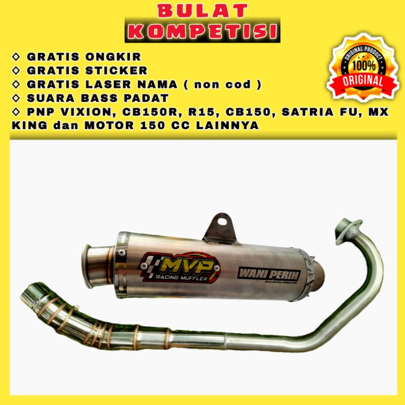 Knalpot Racing Bulat DBS Vixion R15 Satria Fu Cb150r Cbr150 MxKing Verza Scorpio Megapro Herex Motor