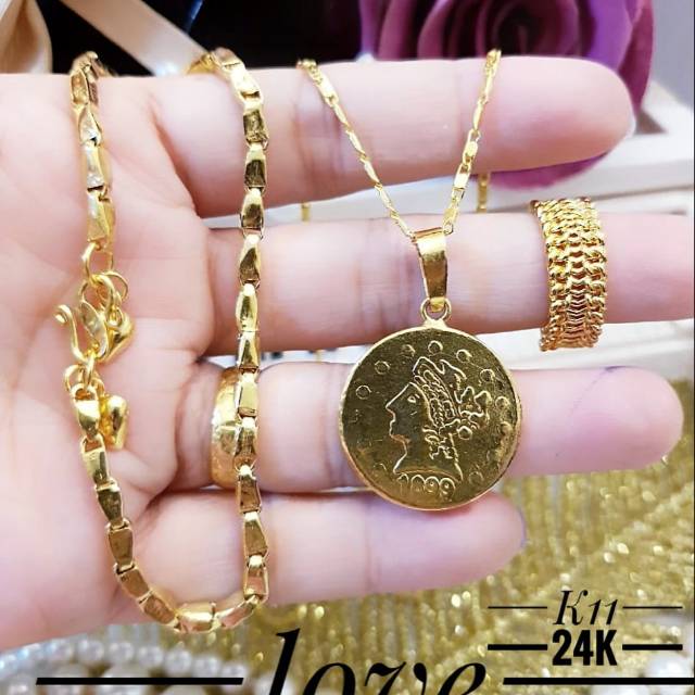 Xuping set perhiasan lapis emas 24k 0304k