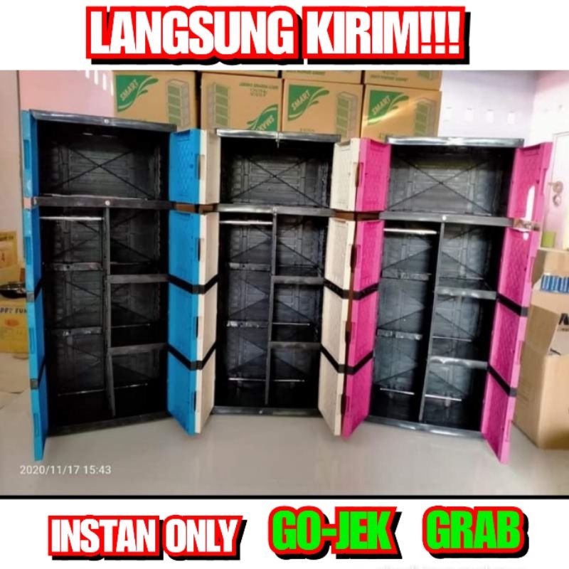 INSTAN " lemari plastik pakaian gantung aquose /  lemari gantungan / lemari jumbo gantung