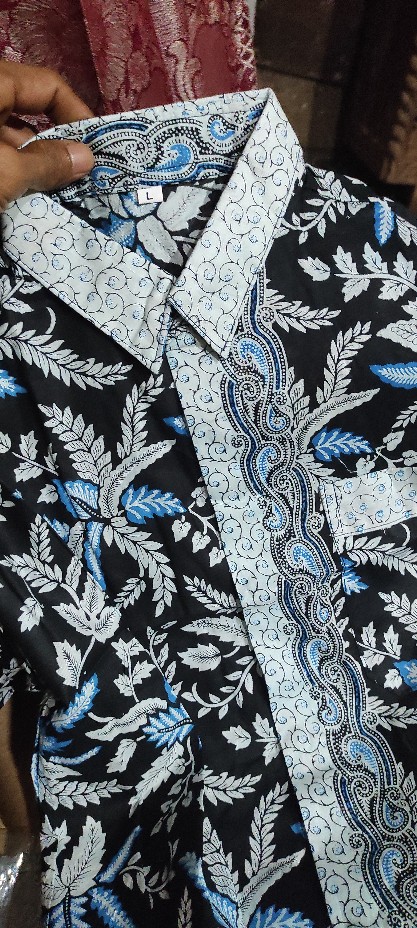 Bswart Batik Hrb026 Kenongo Hem Pendek Padi Pekalongan M L Xl Batik