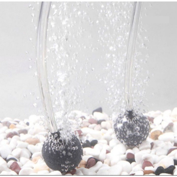 Batu Gelembung Aerator/Oksigen Airstone Bulat/Bola Oksigen Aquarium