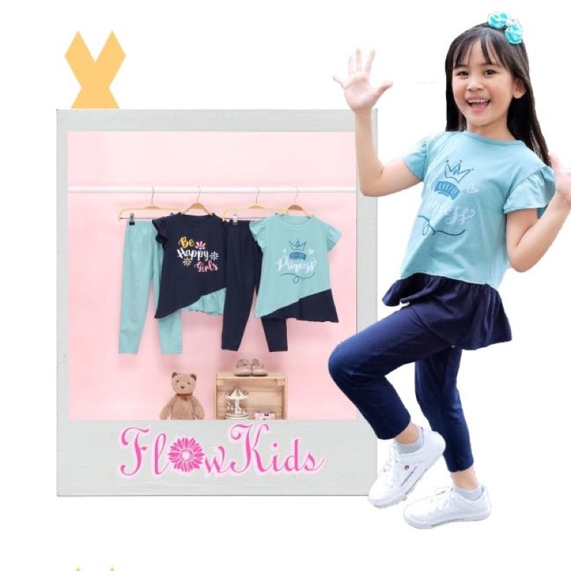 Setelan Summer Set Ruffle Flowkids