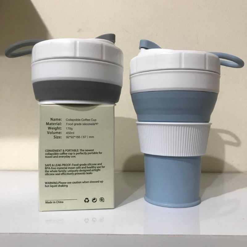 EJOY Gelas Lipat Multifungsi Silikon Kualitas Bagus Collapsible Foldable Coffee Cup/Silicone Stojo