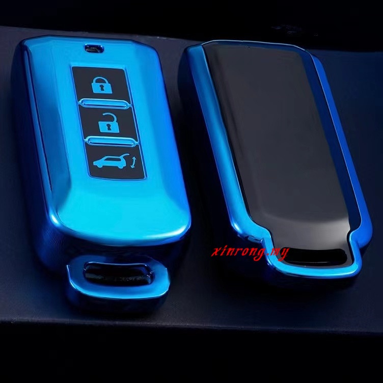 Casing Kunci Mobil Mitsubishi Asx / Xpander / Triton / Outlander Keyless Bahan Kulit