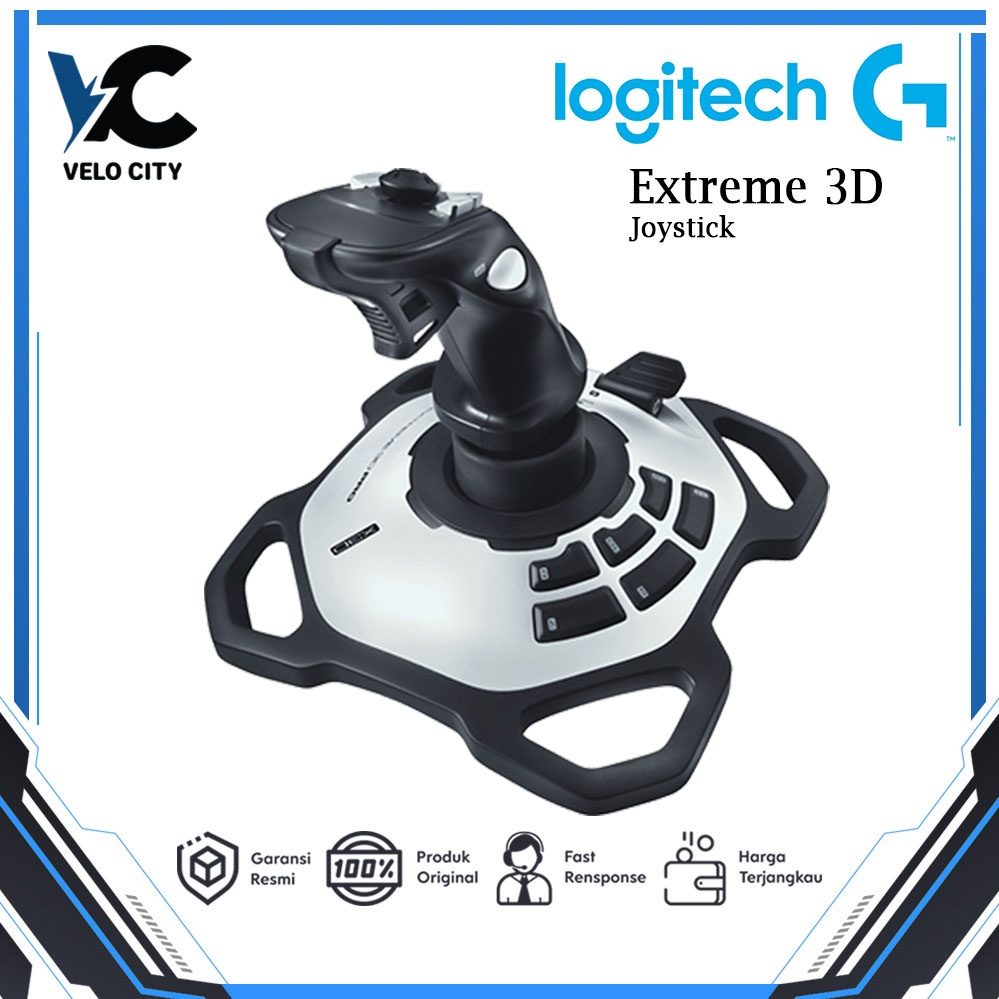 Logitech Extreme 3D Pro Joystick Flight Simulator - Garansi Resmi