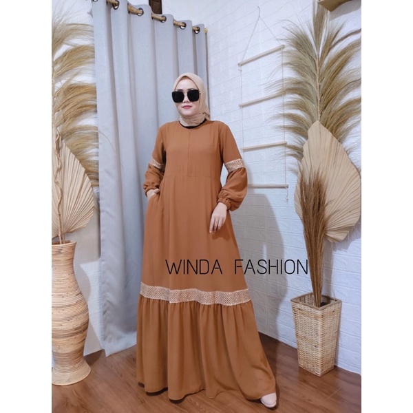 [Cod] Gamis Renda Ceruty/Gamis Inayah/Gamis Terbaru Terlaris