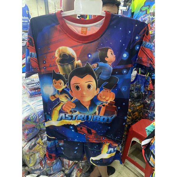 Setelan anak kids astro boy printing