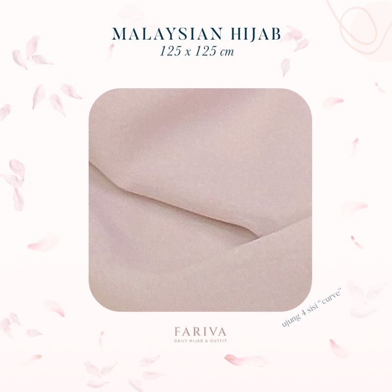 FARIVA - Malaysian Hijab Curve Malay Ceruty Babydoll Wide Size Syar’i Jumbo 125 cm