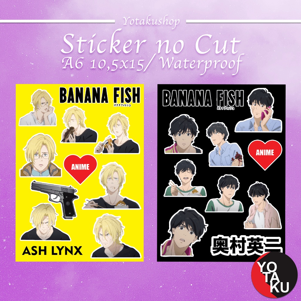 

Sticker no Cut Banana Fish Waterproof Eiji Ash Scrapbooking Vinyl YOTAKUSHOP