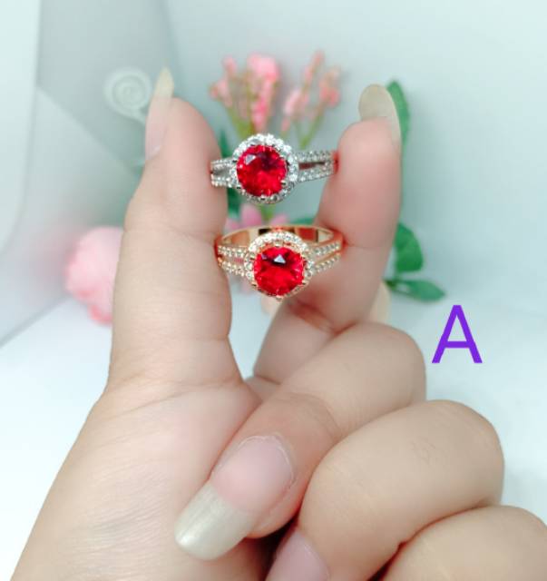 Cincin motif 003,,mata warna A- C