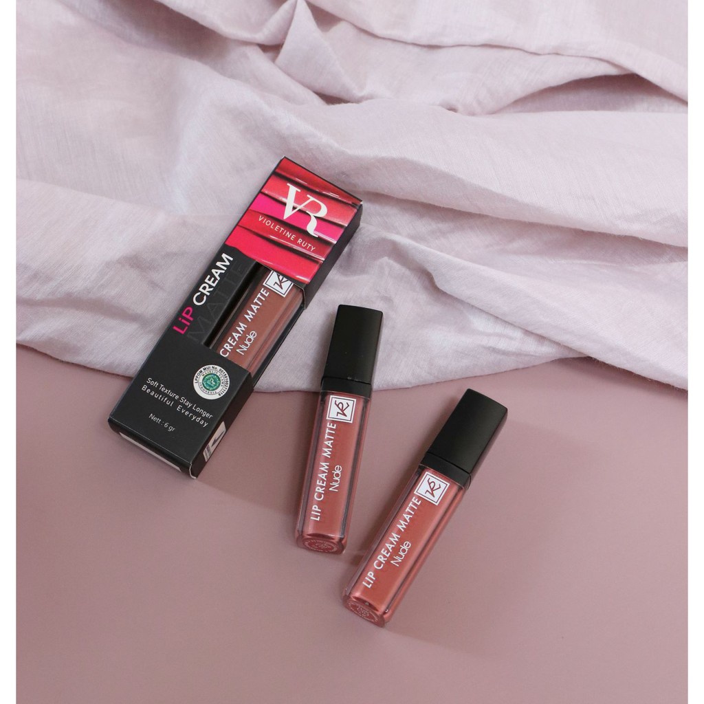 VR Lip Cream Nude / Lipstik Cair / Lip Cream