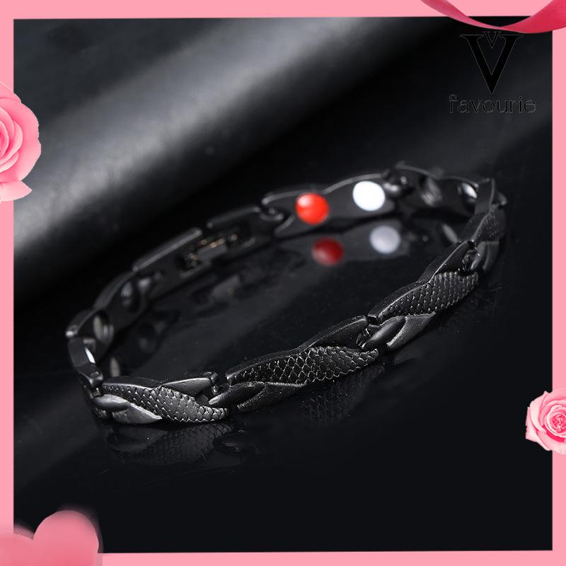 [COD]Terapi Magnet Gelang Naga Pria yang Dapat Dilepas 7mm Gelang Pasangan Sederhana-FA