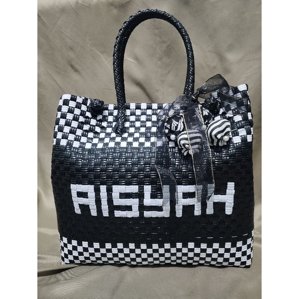 tas anyaman premium pakai nama