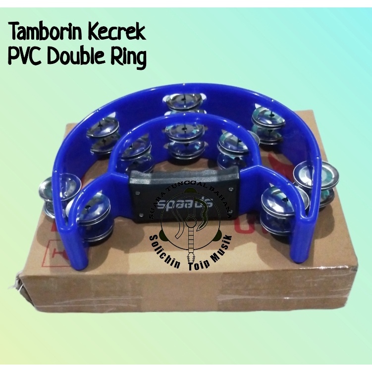 Tamborin Kecrek Murah Berkualitas | Solichin Toip-PVC Biru_Cowboy