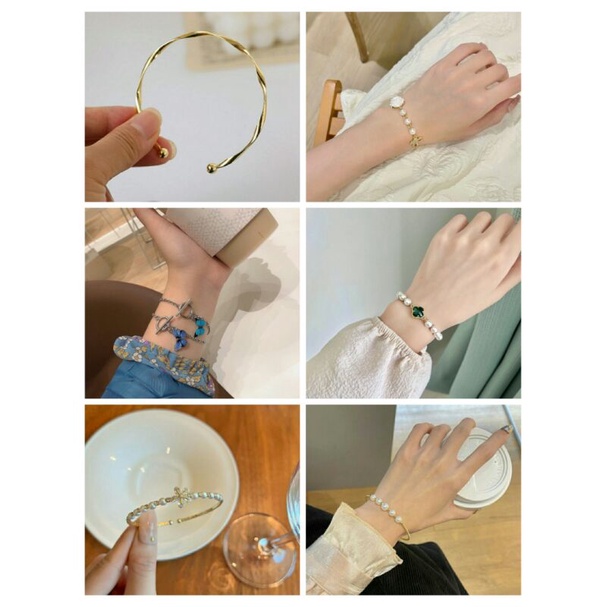 GELANG TANGAN RANTAI BANGLE GELANG BUNGA GELANG MUTIARA GELANG POLOS