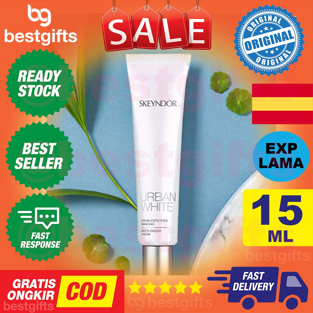 SKEYNDOR URBAN WHITE SPOT SPOTS ERASER CREAM KRIM PEMUTIH UNTUK KULIT WAJAH BINTIK BERPIGMEN WARNA HITAM 15 ML