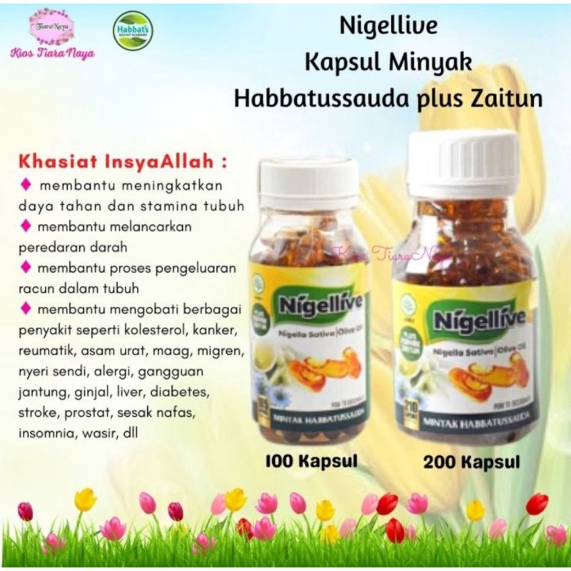Nigellive Minyak habbatussauda plus olive oil