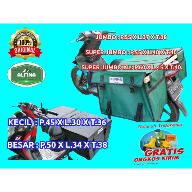 Srandul/Obrok / Tas Kurir/Tas Bronjong/Tas Motor/Obrok Besar/Tas RONJOT/ tas pos motor besar