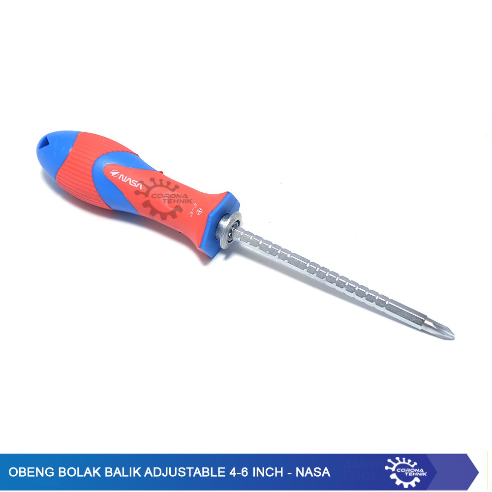 Obeng Bolak Balik Adjustable 4-6 Inch - NASA