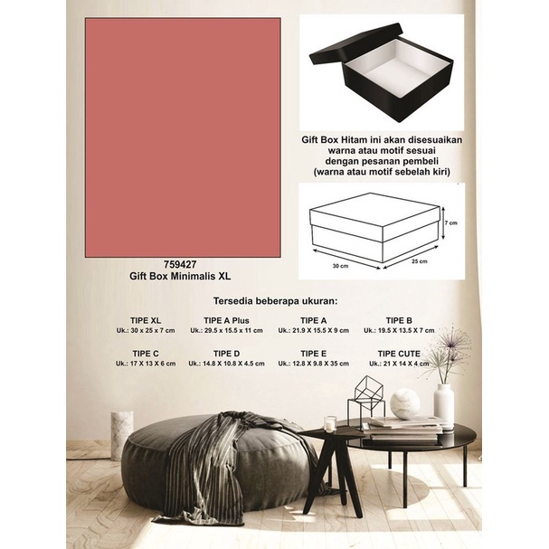 

Kotak kado/Kotak Hadiah/Box Minimalis XL-Spectra Regal Red-A