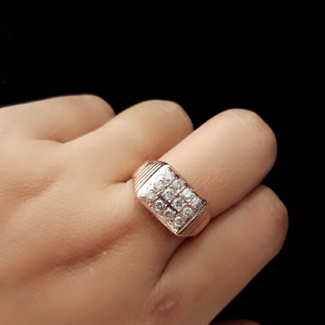 Berlian Medan Asli Cincin Pria / Cincin Laki Laki