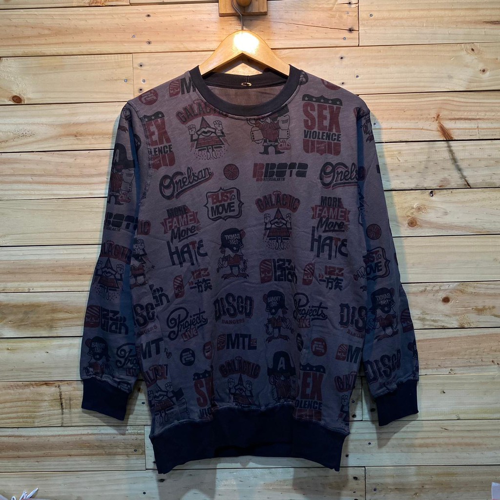 Sweater Pria Deas Off White Beludru Panas Musim Gugur Berkerudung Dingin Remaja Memakai Versi-Motif 2