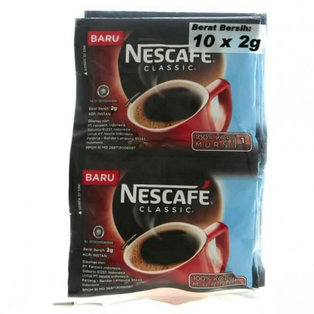 Jual Kopi Instan Nescafe Classic Kemasan Sachet 1 Renceng (10 Pcs