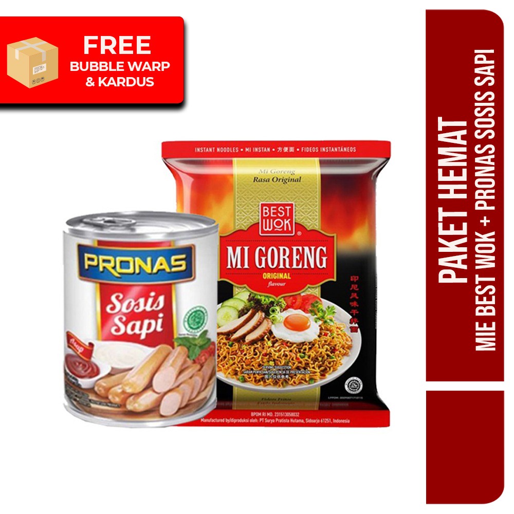 

Paket Hemat - Mie Best Wok Original (2 pcs) + Pronas Sosis Sapi 325gr (1 pcs)