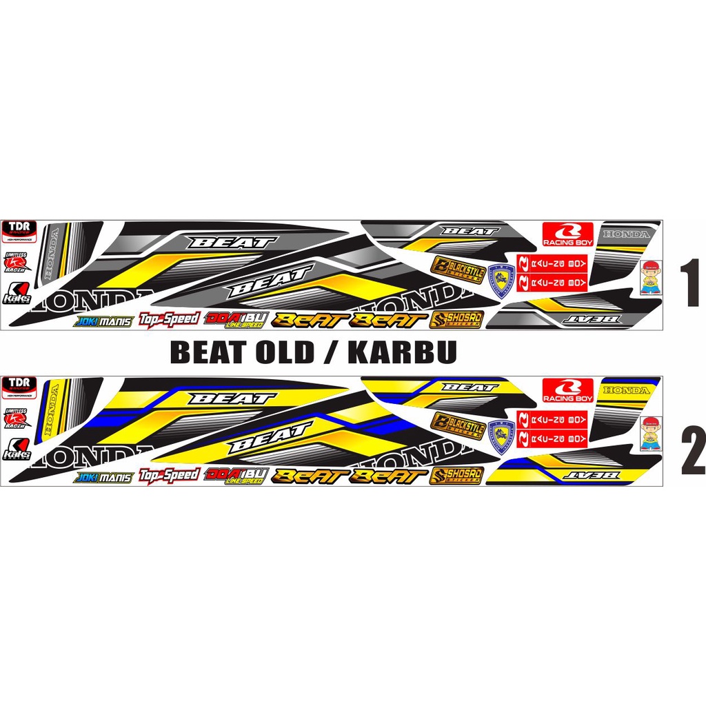 DESIGN VARIASI STICKER/STIRIPING MOTOR MATIC HONDA BEAT KARBU/OLD VARIASI NEW MOTIF