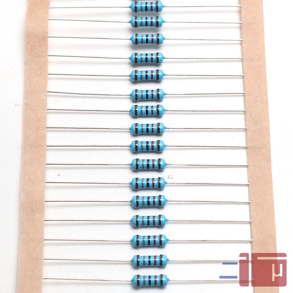 x10 Resistor 18K 1/2W Metal Film 1% Taiwan Kaki Tembaga