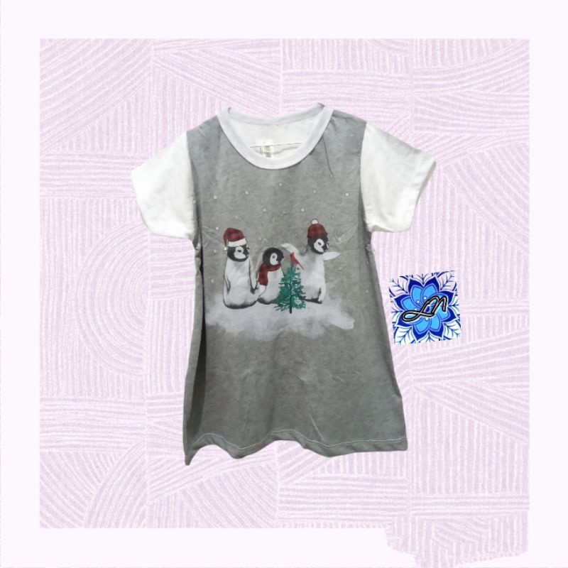 Baju Anak | Dress Mini Anak Pinguin Murah Umur 5-6 th