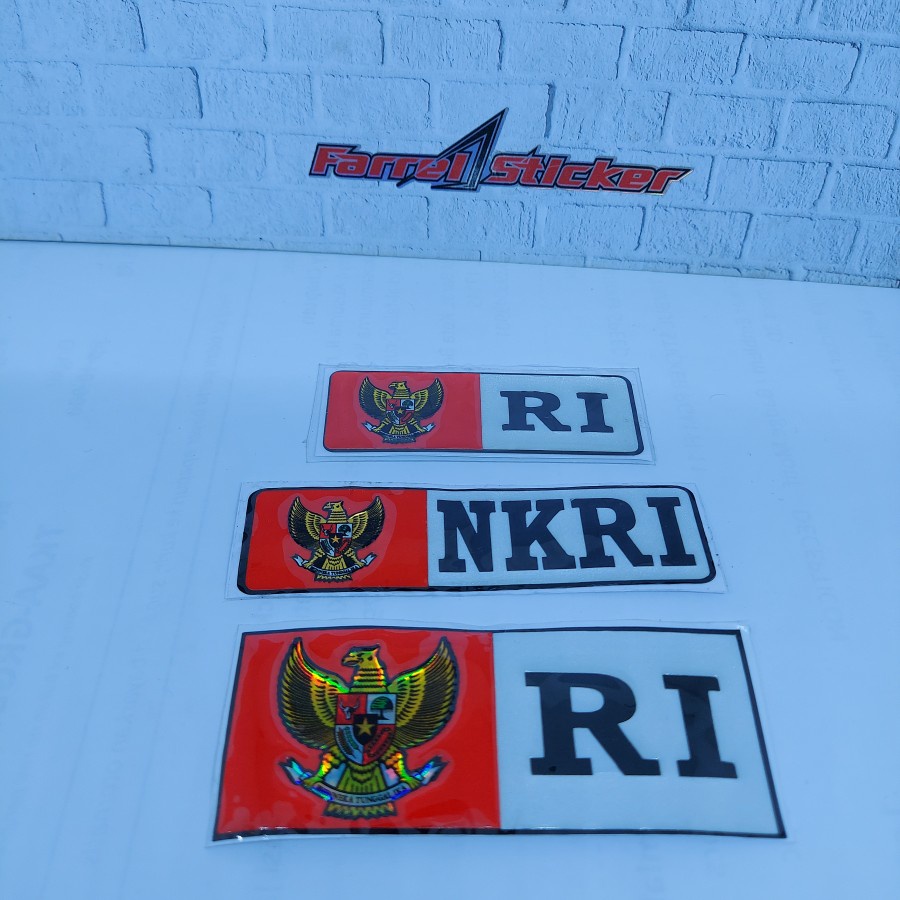 stiker timbul sticker 3d garuda RI Horizontal