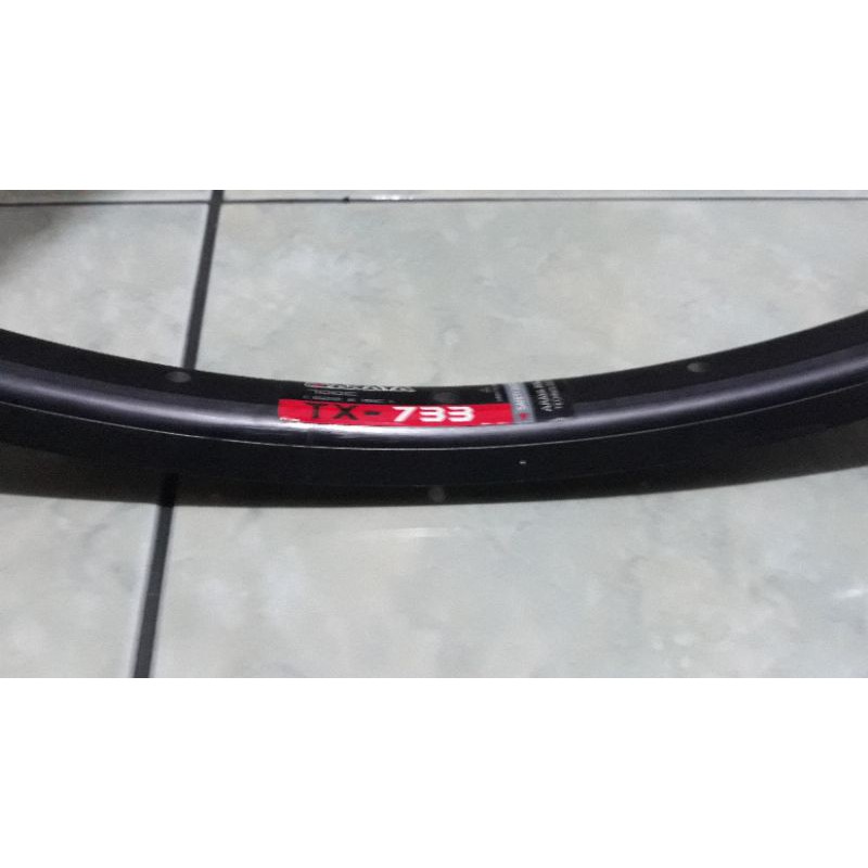 Velg 700c Araya TX733 TX 733 32hole Full Black Balap Roadbike Fixie Fixed Gear Hybrid