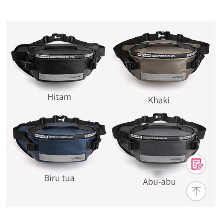 Tas Pinggang Waistbag Sling Bag Anti Air Haoshuai Asli