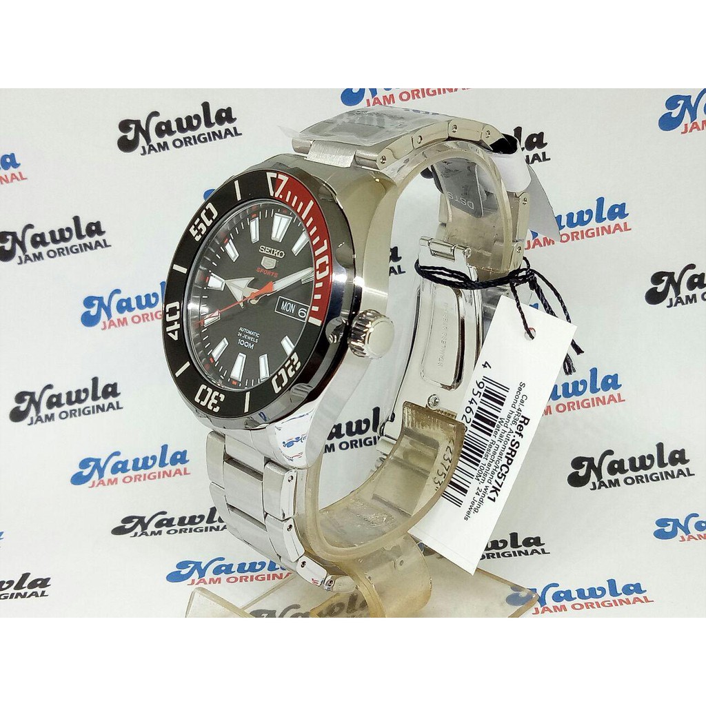 Seiko 5 Sports SRPC57K1 Coke Bezel - Jam Tangan Pria SRPC57