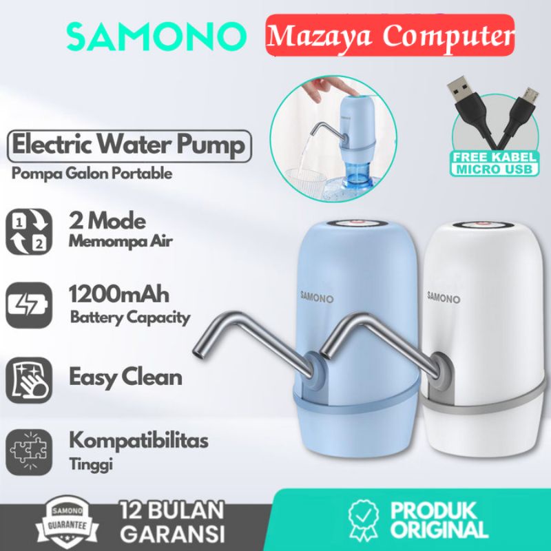 Pompa Galon Elektrik Samono 1200mah Garansi Resmi