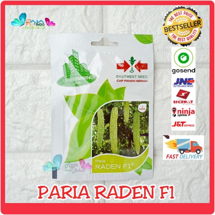 Paria Raden Benih Biji Bibit Pare Cap Panah Merah Kemasan Pouch 7 Biji -Bukan Paria Pertiwi Asoka