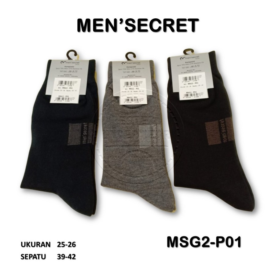 Kaos Kaki Dewasa Men Secret Anti Bakteri MSG2-P01 Isi 1Pasang