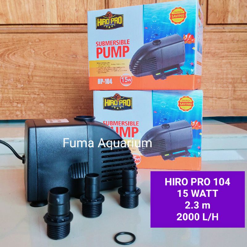 HIRO PRO 104 Pompa Celup Filter Aquarium Aquascape Hidroponik Submersible Pump Power Head