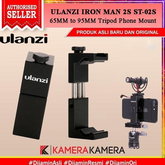Eklusif Ulanzi Iron Man 2S St-02S 65Mm To 95Mm Tripod Phone Mount Black Berkualitas