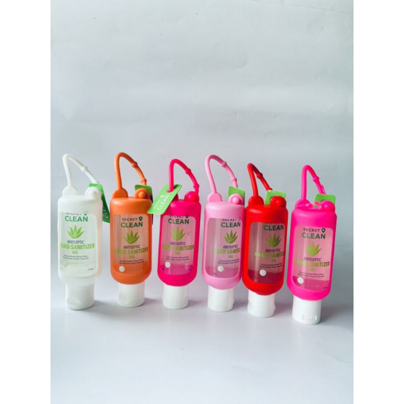 SECRET CLEAN HAND SANITIZER GEL +SILIKON GANTUNG UNTUK TAS❤️