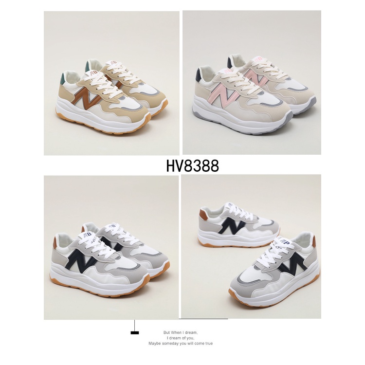 HELIVA KARA Sneaker Shoes Tali Anti Slip Sol 4,5cm Bahan Kulit HV8388 Original Brand