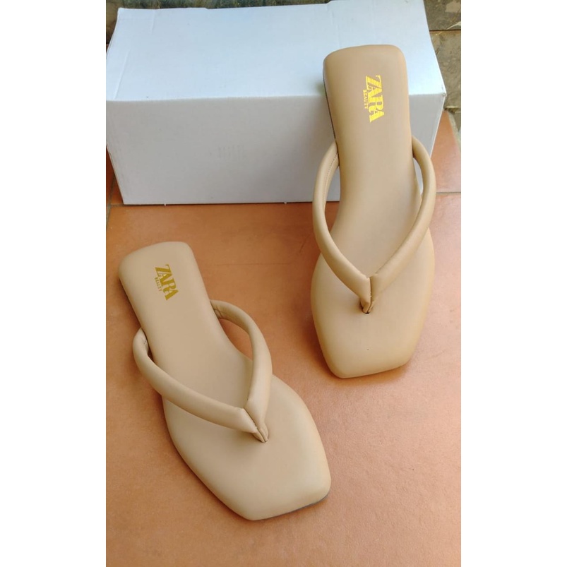 sandal wanita flat zarra premium terbaru by komerashop