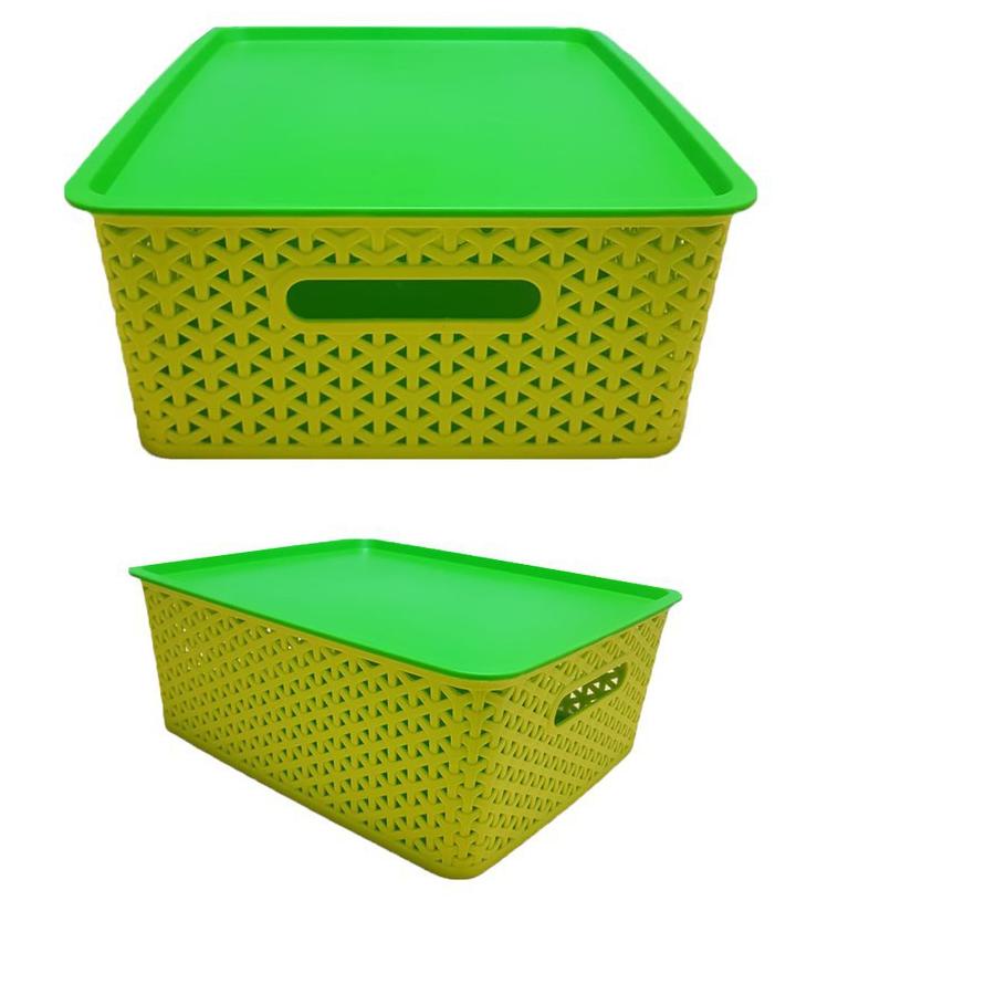 SALE KODE-234 OSJ - Keranjang serbaguna dengan tutup ukuran M - Keranjang AMERTA