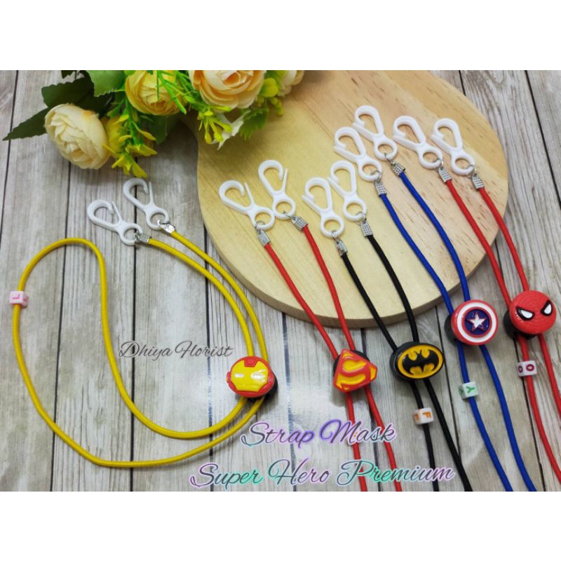 Strap Masker Tali Elastis Super Hero Premium Series Strap Masker Cowok Strap Masker Imut Strapmasker