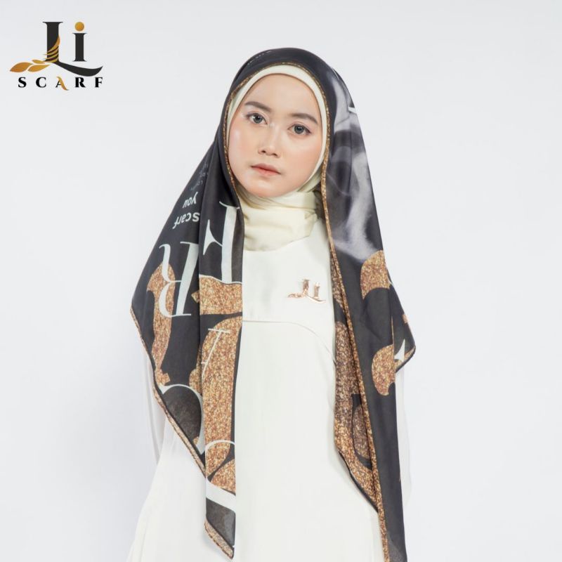 LI SCARF  - BLING SCARF - hijab segiempat - Voal UWR
