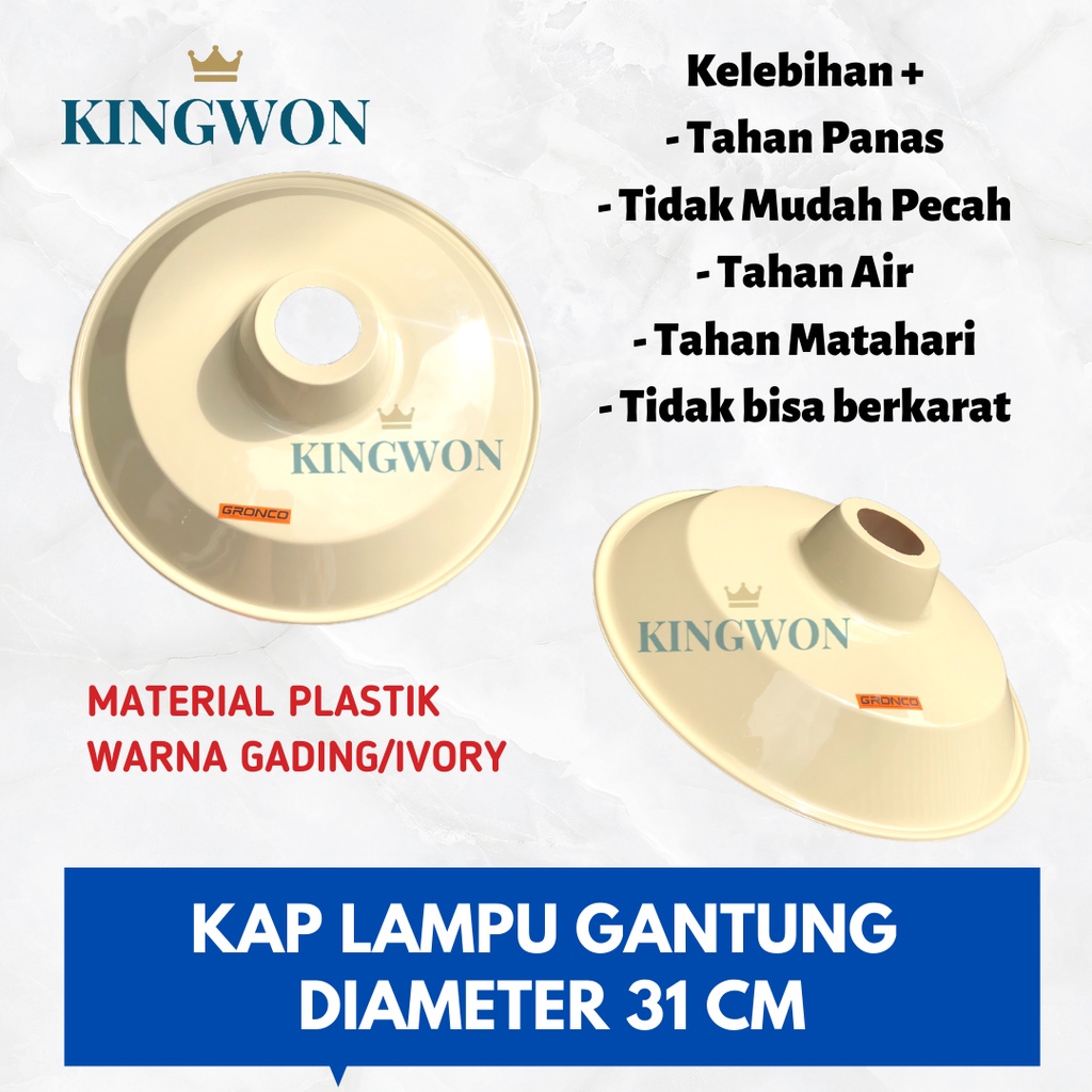 KAP LAMPU Satu Set Jalan KAP WD + FITTING GANTUNG KERAMIK E27 uk 31cm